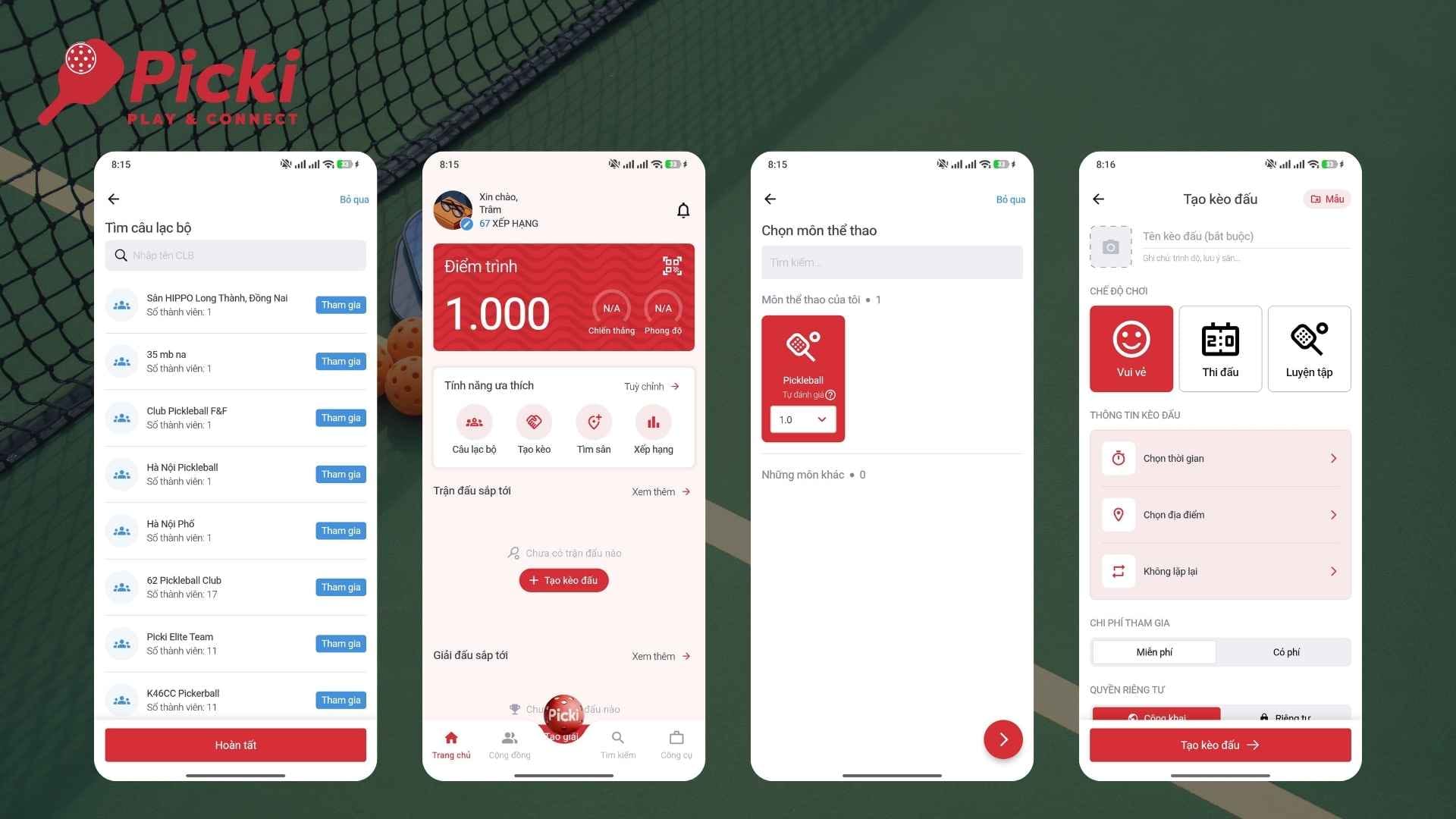 Mẹo để thăng hạng trên Bảng vàng Pickleball Việt Nam cùng Picki